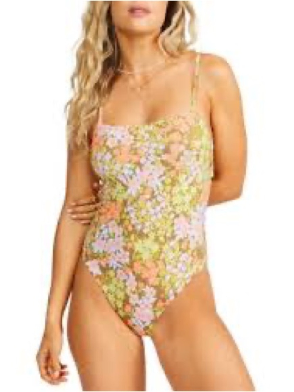 Billabong Women’s Bring On The Bliss Floral Multicolor One-Piece Swimsuit Size S